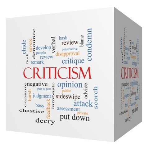 Criticism is all about attitude.
