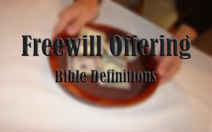what does free will offering mean
